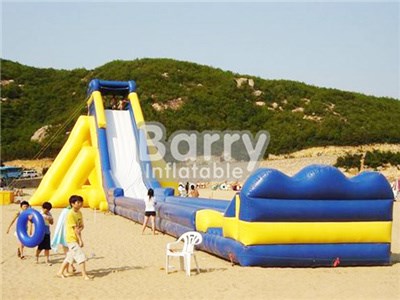 Yellow Inflatable Giant Water Slide For Sale
